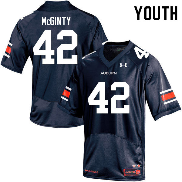 Youth #42 Joey McGinty Auburn Tigers College Football Jerseys Sale-Navy